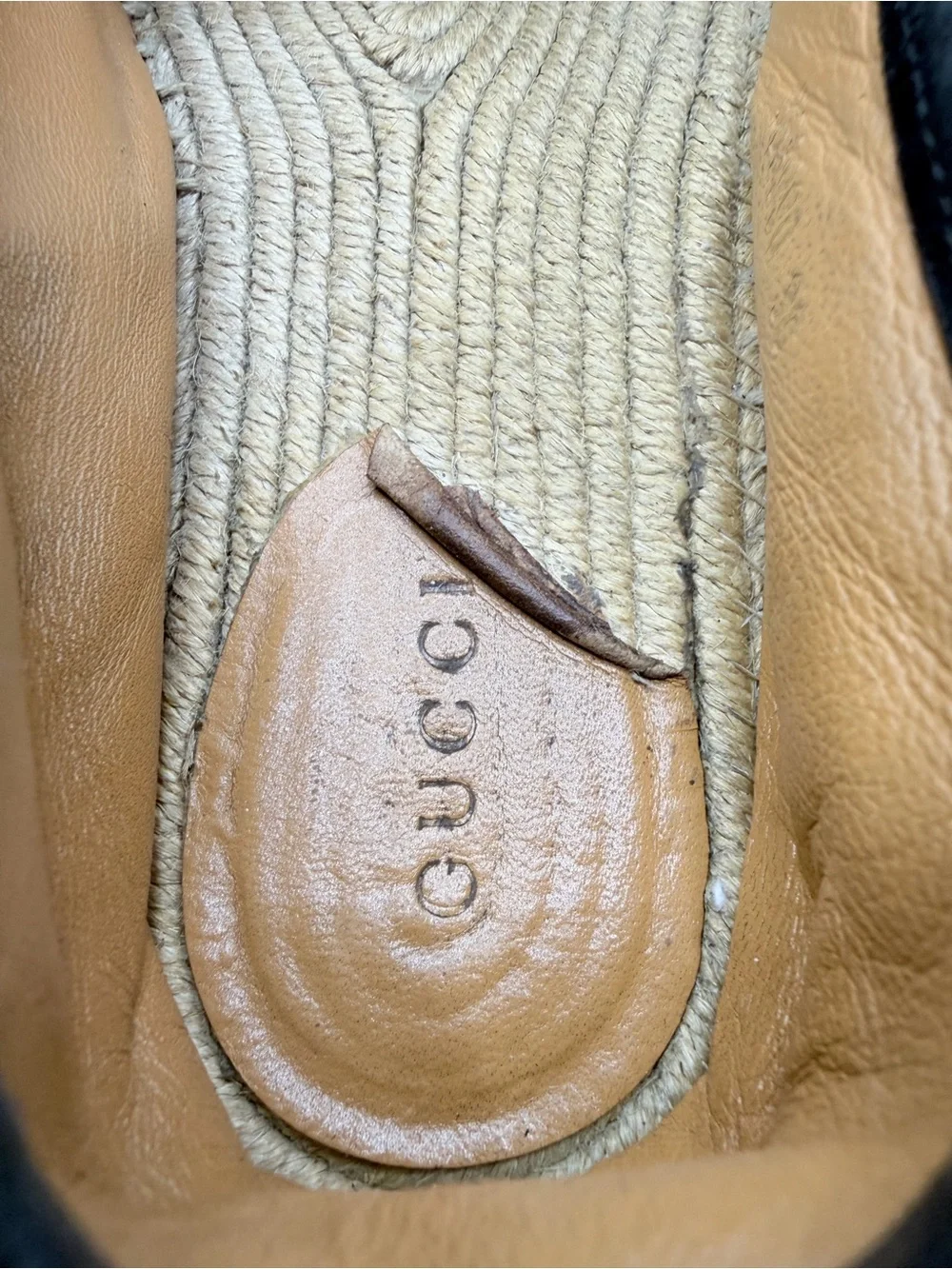 Gucci Black Suede GG Monogram Espadrilles
